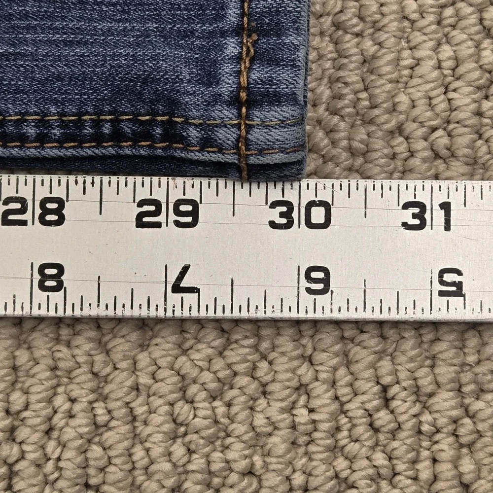 Seven7 Straight Fit Denim Jeans Medium Wash Stretch Blue Mens 32x30